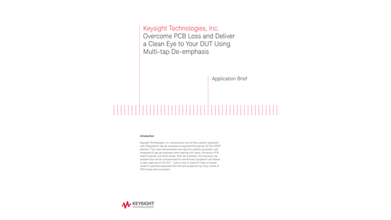Overcome PCB Loss and Deliver a Clean Eye to Your DUT Using Multi-tap De-emphasis